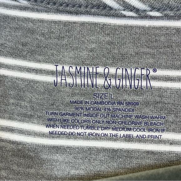 Jasmine & Ginger, Just Be Your Selfie, Striped Oversized Shirt. Size Large. - Picture 4 of 5